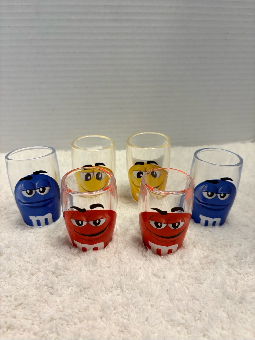 M&M'S Character Shot Glass Set of Six 2.5” high NWT